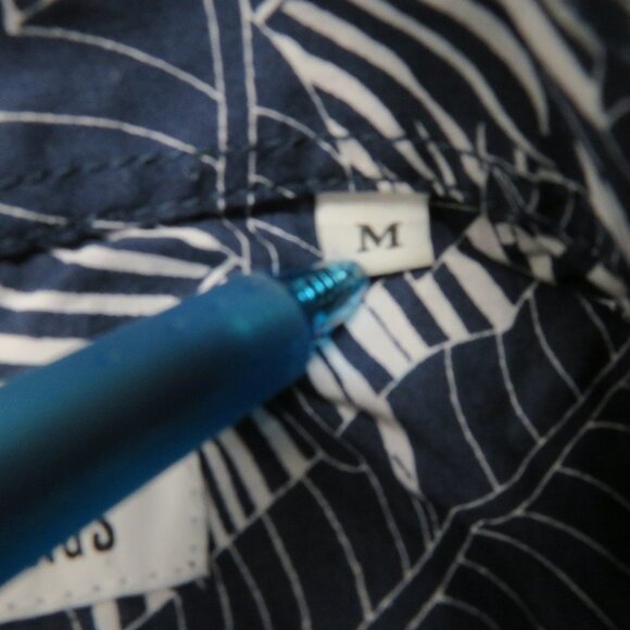 Bikkembergs Button Up Shirt Mens Medium Short Sleeve Blue Floral Hawaiian S/S - Picture 4 of 4